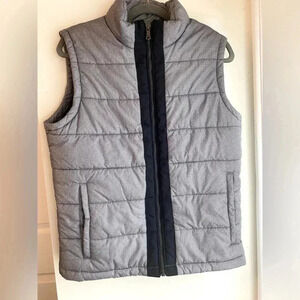 Banana Republic Puffer Vest Quilted Jacket Checkered Houndstooth Pattern Size S